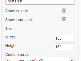 Custom posts list widget